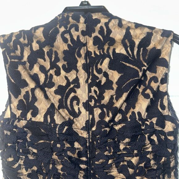 Tadashi Shoji Blue Lace Sheath Dress Women’s 4 – Embroidered Cocktail Dress - Picture 4 of 6